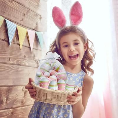3*4cm Mini Easter Eggs for Tree Basket Home Decoration Perfect Easter Gifts Holiday Party Ornaments Craft Supplies