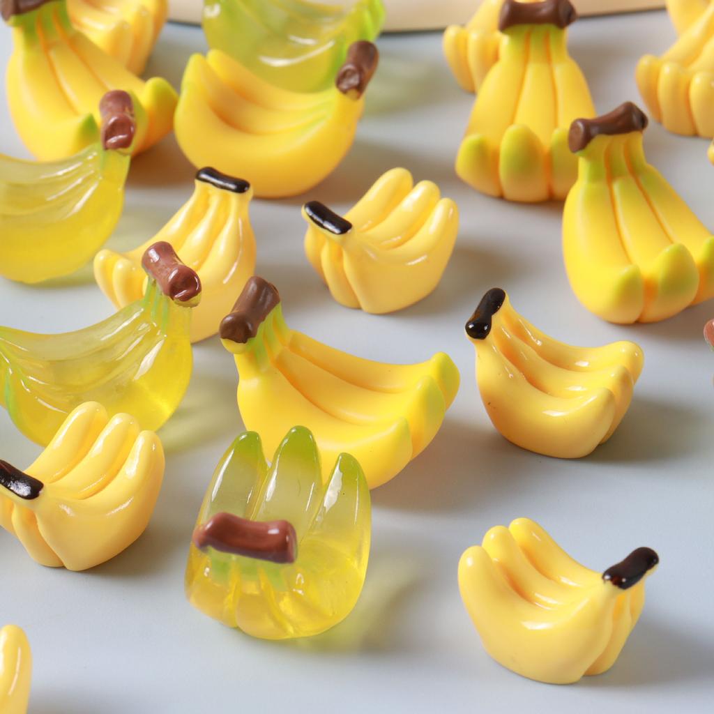 10 Pièces Mini Fruits Simulation 3D Banane Emballage Indépendant Style Kawaii Maison de Poupée Cuisine Téléphone Portable Accessoires Bricolage