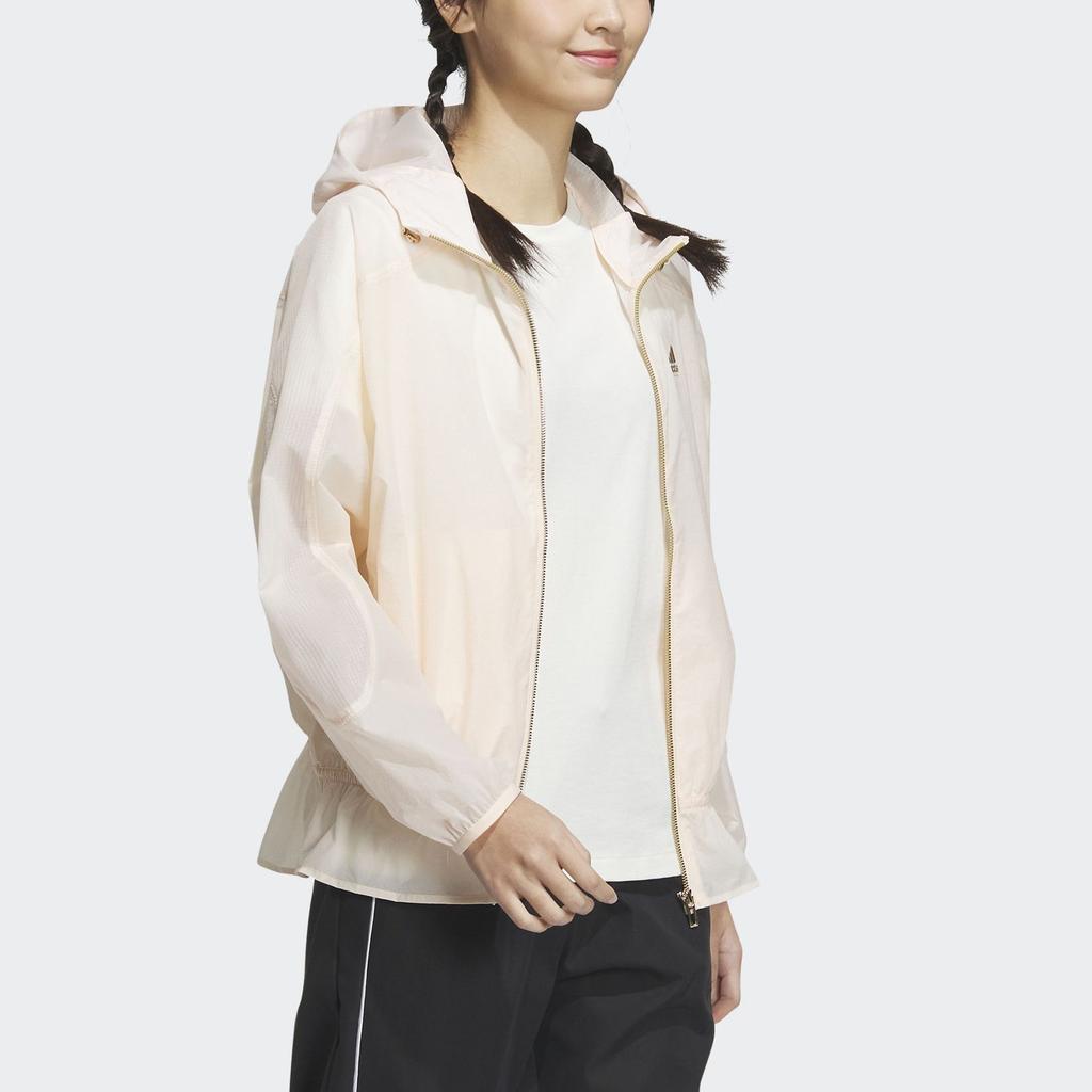Adidas Lightweight Sports Casual Hooded Jacket Women Jacket Blessing-Orange HY2826