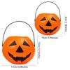 2pcs Halloween Pumpkin Bucket, Portable Pumpkin Lantern Candy Basket, Decorative Pumpkin Pails with Halloween Party Favor