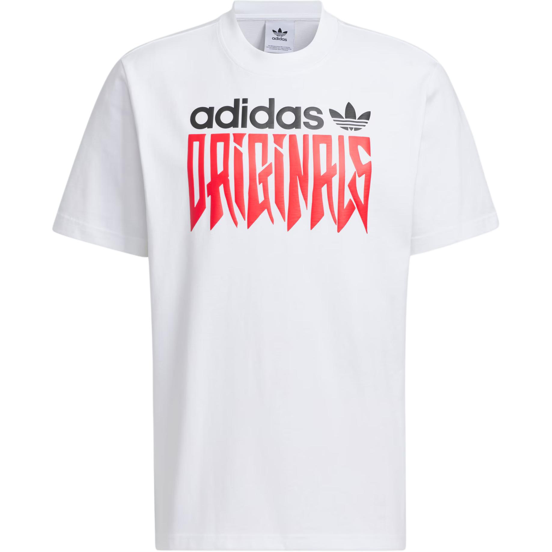 Adidas Originals Graphic Loose T-Shirt Men Tops White JD3264 M