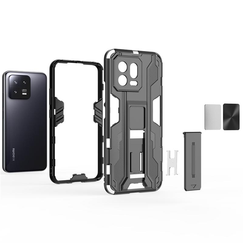 For Xiaomi Mi 13 Mi13 Pro Case Shockproof Rugged Hard PC Armor Phone Case For Xiaomi 13 Pro Car Magnetic Holder Stand Back Cover