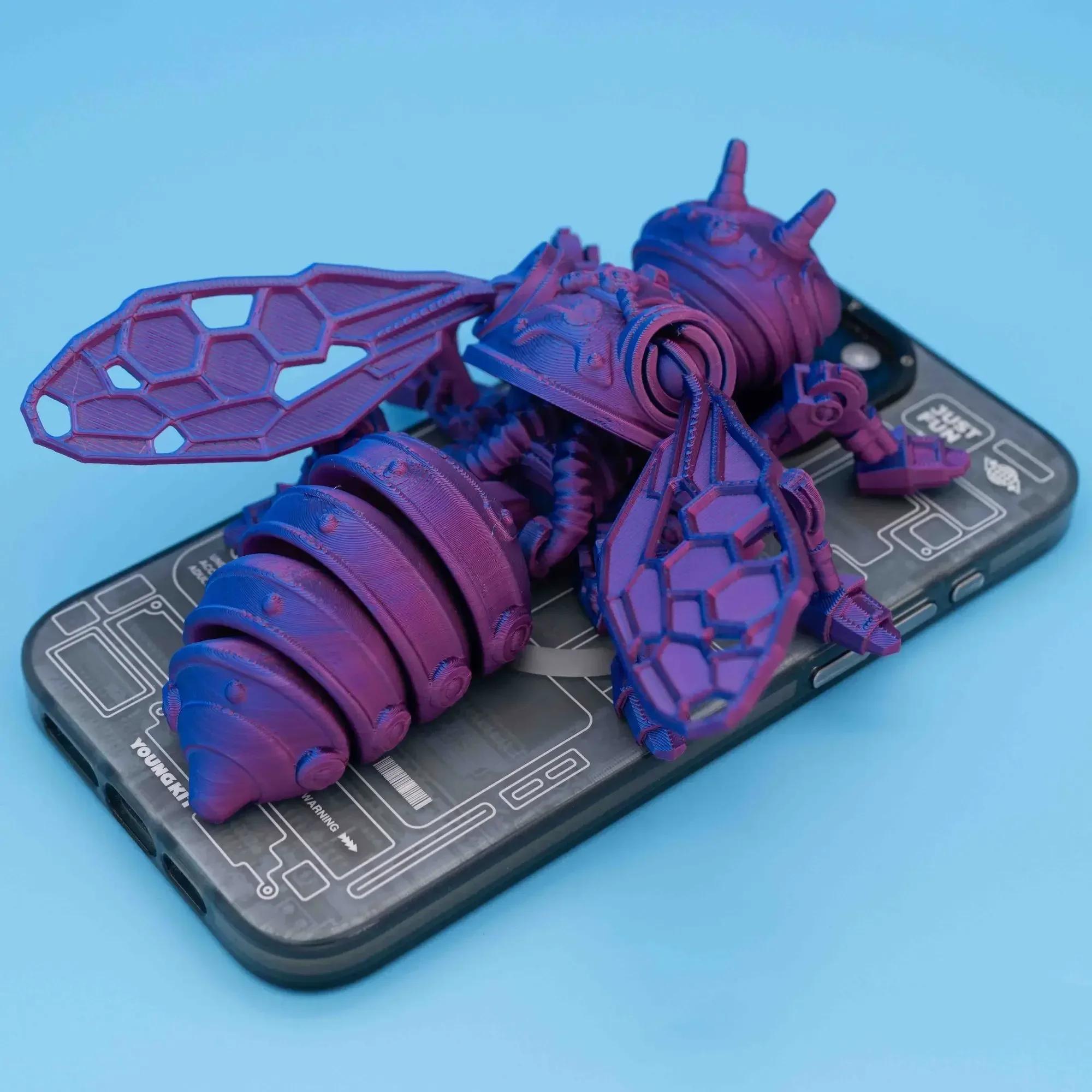 

3D Printing Bee Model Cyber Bee Cool Cute Night Market Stall Children s Gift Handmade Model Movable Joint Ornaments Props Cool