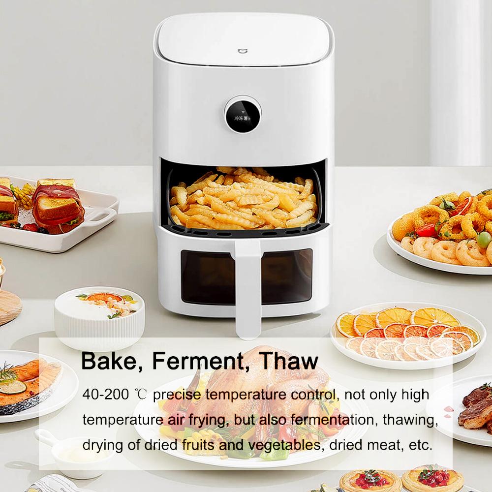 220 V Smart Air Fryer Beztłuszczowa elektryczna frytkownica nieprzywierająca 24-godzinny inteligentny czas 4L frytki wizualny piekarnik ekran OLED