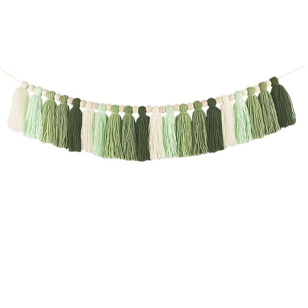 Rainbow Tassel Garland Colorful Yarn Bunting Banner for Spring Classroom Nursery Kids Room Birthday Party School Office Decor