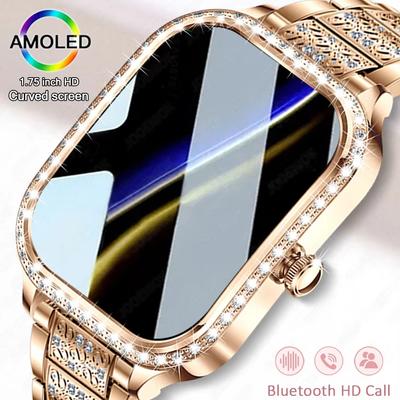 2025 Nuovo Smartwatch da Donna Monitor Frequenza Cardiaca Pressione Sanguigna Riproduzione Musicale Voce AI Sport Chiamata BT Smartwatch