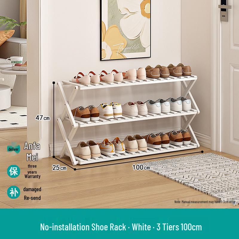 Compact Foldable Shoe Rack: Multi-Layer, No-Install, Space-Saving Storage for Indoor Entrances.