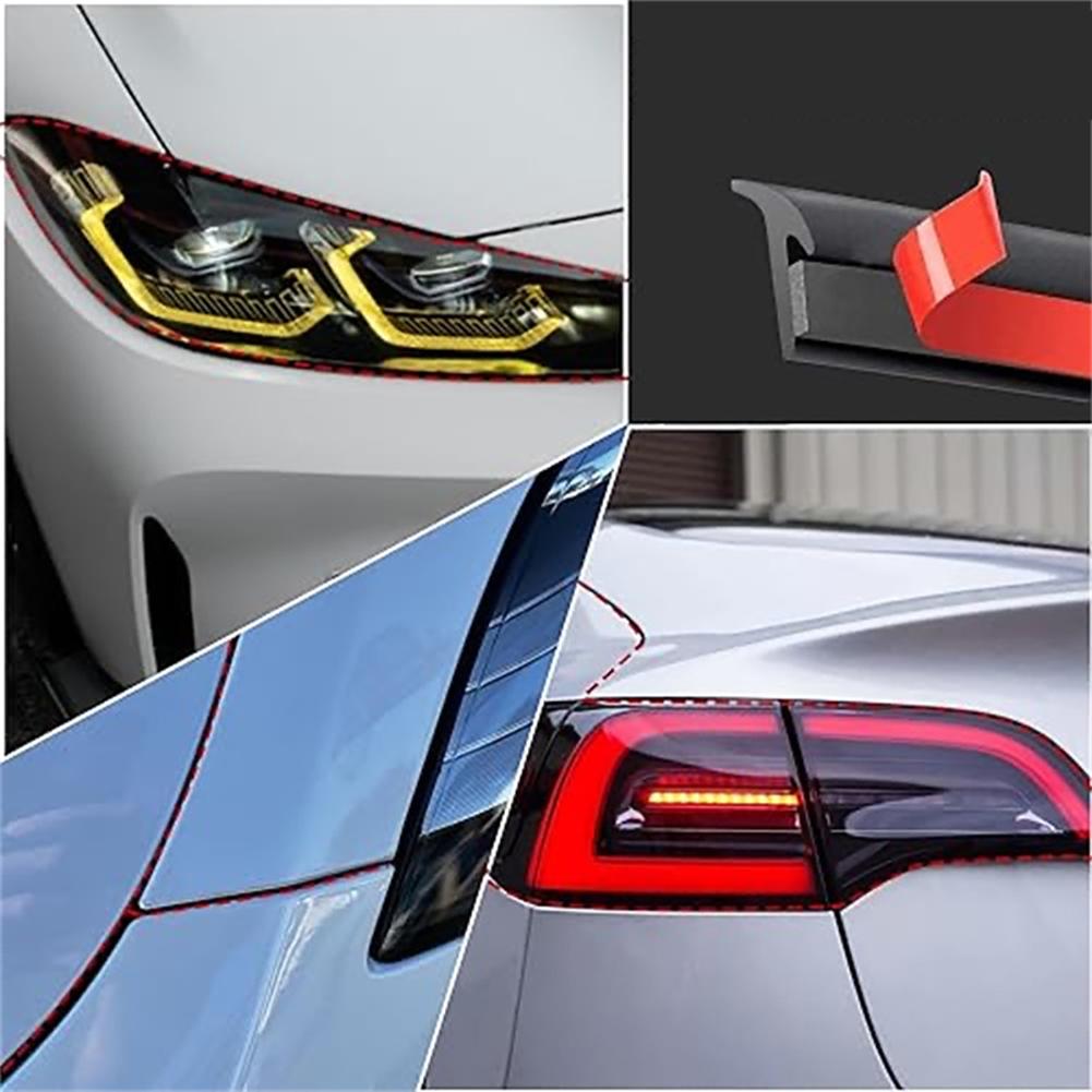 Bil Fender Flare Arch Seal Strip Liten lutande gummi T-Type Tätning Kant Gap Strips Vattentäta ljudisolerade skyddsremsor
