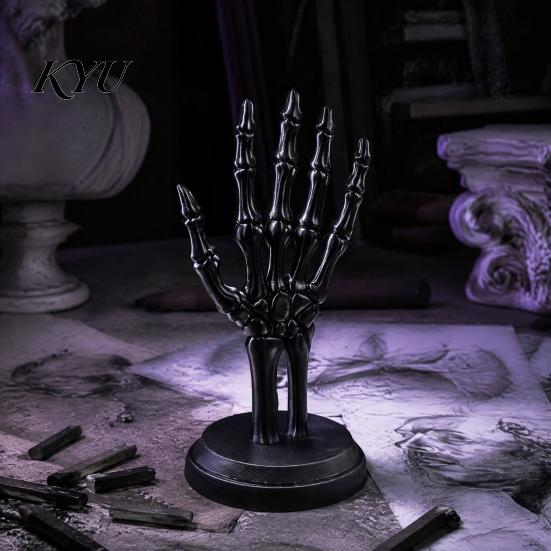 Skeleton Hand Decor Gothic Skull Jewelry Rack, 3D Print Ornament Stand Decorative Ring Tray with Stable Base, Rings And Bracelets Organizer