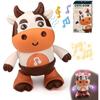 Electric Dancing Cow Light Up Musical Dancing Toys Baby Animal Sounds Toys Toddler Sensory Educational Interactive Swinging Calf
