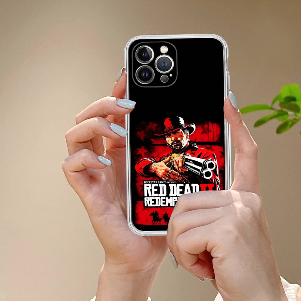 

Game Red Dead R-Redemption Transparent Soft Phone Case For IPhone 15 12 14 16 17 13 Plus 11 Pro Max 13 Pro iPhone 12 pro