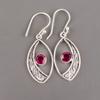Pink Rubellite Gemstone 925 Sterling Silver Jewelry Handmade Boho Earrings1.60" EE-61-7
