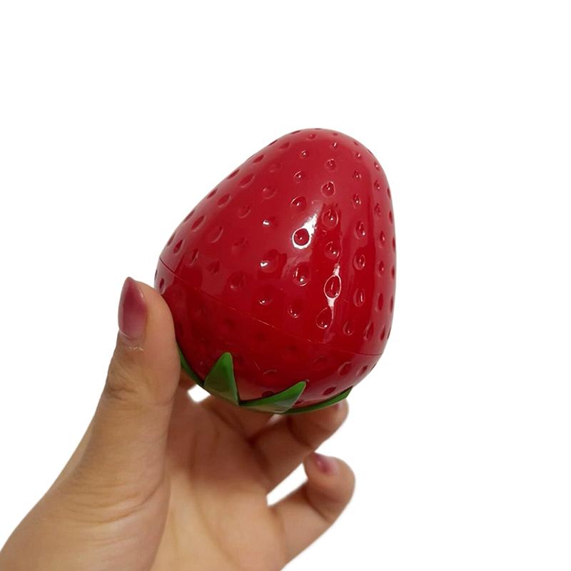 1/3 Stück Erdbeerform Wiederverwendbare Leere Plastikflasche Tiegel Probenflasche Gesichtscreme Handcreme Aufbewahrungstopf Lippenpeeling-Behälter