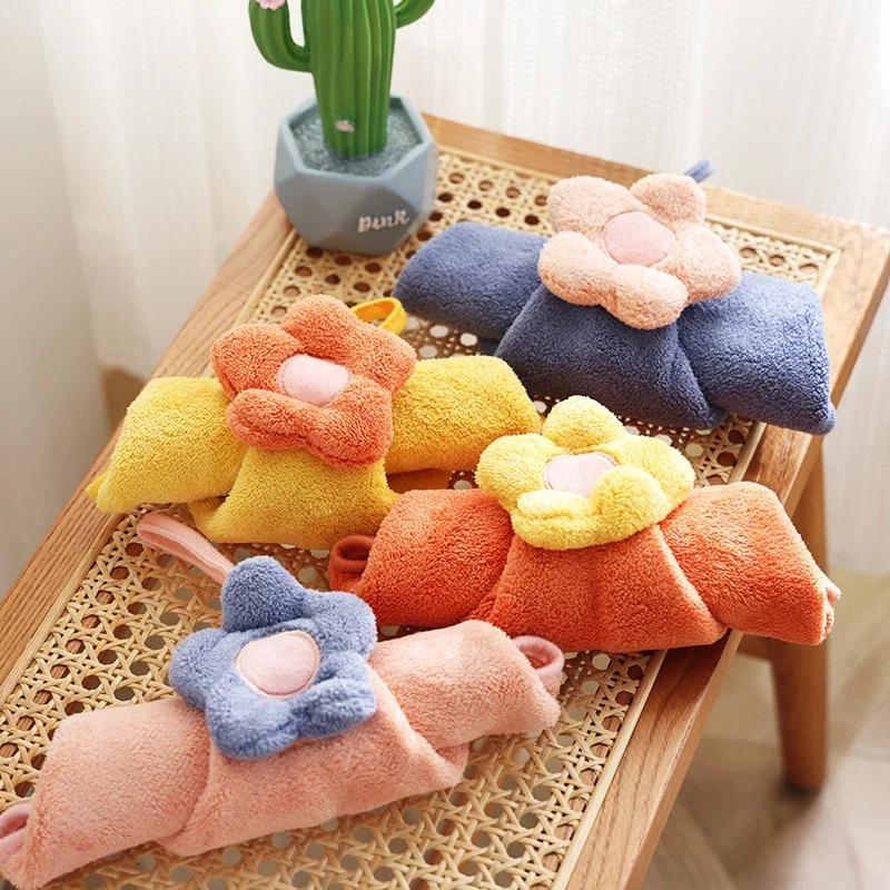 1PC Cute Kids Hand Towels Super Absorbent Microfiber Kitchen Towel Strong Water Absorption Quick Dry Wipe Kids Samll Towels