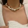 Silver 3D Heart Neck Chain Elegant Love Patchwork Necklace Love Collarbone Chain  Girls