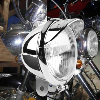 Farol de Motocicleta Farol Vintage de Feixe Alto/Baixo Softail Dyna Cruiser Bobber Chopper Sportster Acessórios para Motocicleta