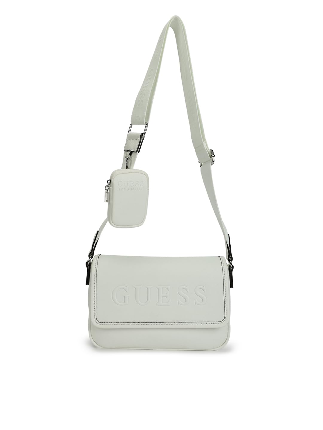 

Guess HADDINGTON MINI CROSSBODY FLAP Shoulder White Bag, Women s,