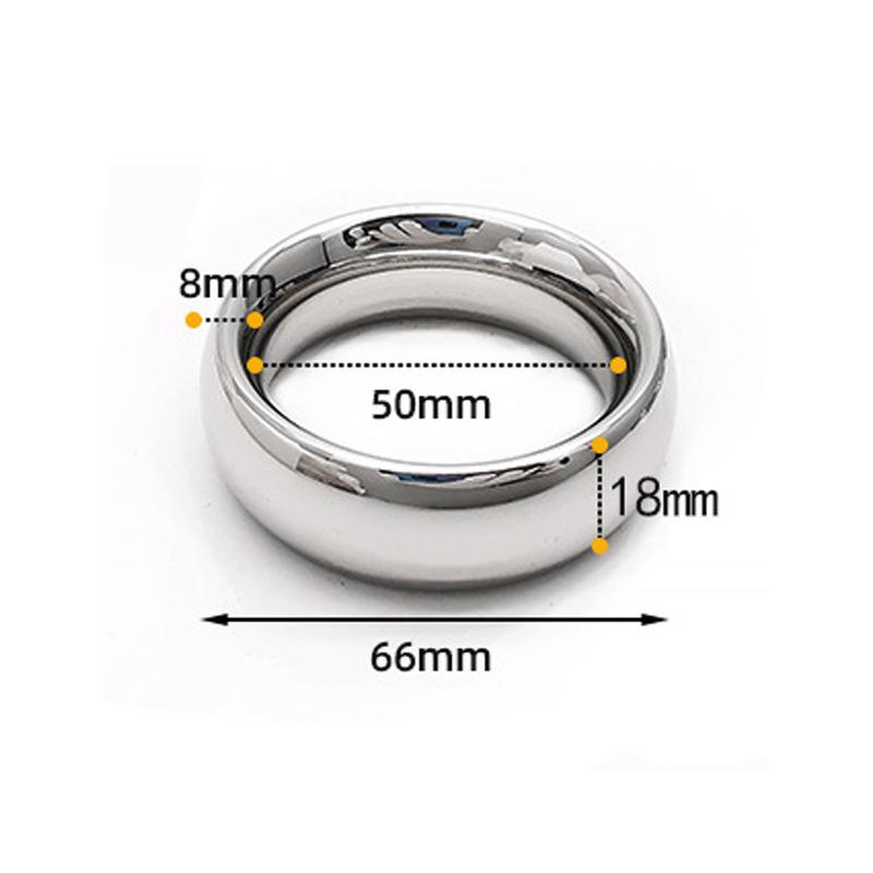 6 Sizes Stainless Steel Penis Ring Stretcher Metal Cock Ring Scrotum Restraint Rings Penis Lock Testicular SM Sex Toys for Men