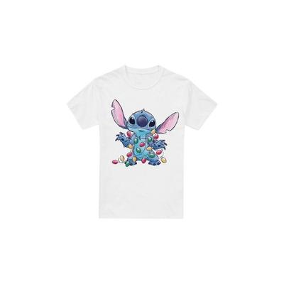 Herren T-Shirt mit Weihnachtslichter-Skizze
