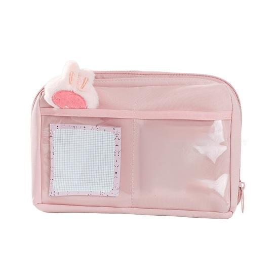Pencil Case Large Capacity Multi-layered Storage Bag Canvas Water-Resistant Pen Organizer Office