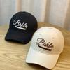 Hats for Women Korean Style New Letter Embroidered Baseball Cap American Retro Big Head Circumference Showing Face Small Deep Top Peaked Cap for Men