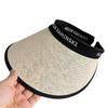 Women's Sun Hat Large Brim Black Lining UV Protection Summer Hollow Top Cycling Beach Sunshade Straw Outdoor New