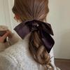 Vintage Velvet Bow Scrunchie Rabbit Knot Hair Rope Ribbon Elastic Ponytail Holder Hair Tie Solid Hair Accessories Winter