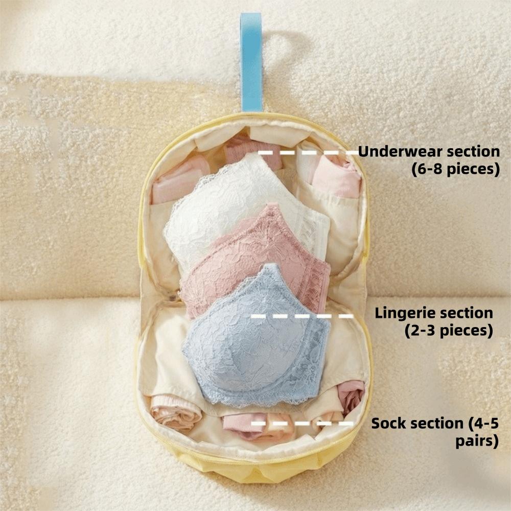 Handheld Underwear Storage Bag Polyester Fiber Bra Storage Bag Underwear Packing Cube  Travel