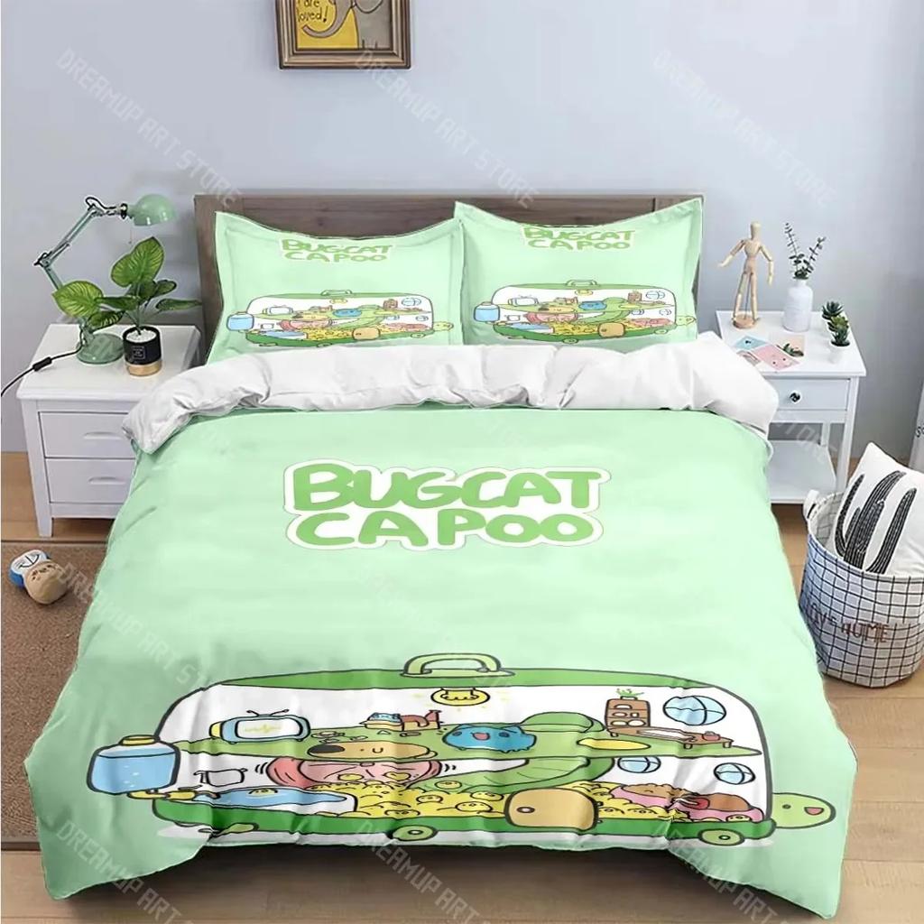 3D Print B-Bugcat Capoo Pattern Bedding Sets Bed Supplies Set Duvet Cover Comforter Set Bedding Set Luxury Birthday Gift