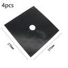 4Pcs Square Foil Stove Protector – Reusable Gas Hob Liner, Easy Clean Pad For Stovetop, Kitchen Tool