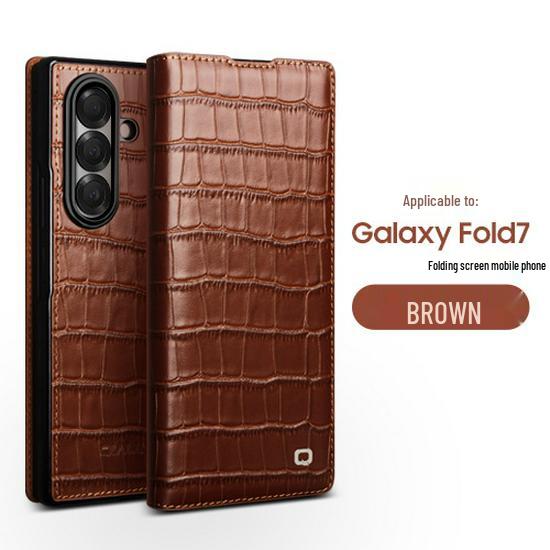 Étui à rabat magnétique en cuir véritable Chali pour Samsung Galaxy Z Fold7