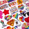 Patch Ricamati Cartoon Arcobaleno Amore Per Abbigliamento Patch Termoadesivi Lettere LGBT Strisce Patch Termoadesivi Su Vestiti Fai Da Te