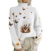 HJX-GL1 Turtleneck Pullover Long Sleeve Halloween Devil 3D Printed Sweater New Loose Autumn and Winter