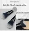 Pointed Tail 9-Piece Makeup Brush Set with Fiber Bristles
