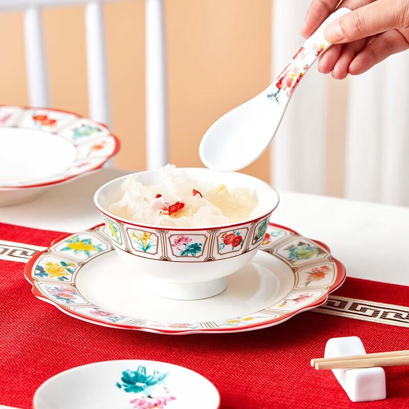 JINGREPUBLIC Twelve Flower Gods Ceramic Dinnerware Gift Set
