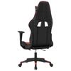 Gaming Chair with Footrest Black and Red Artificial Leather