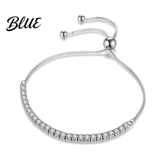 Gold-plated Bracelet Women Cubic Zirconia Detailing Adjustable Length Non-staining Skin