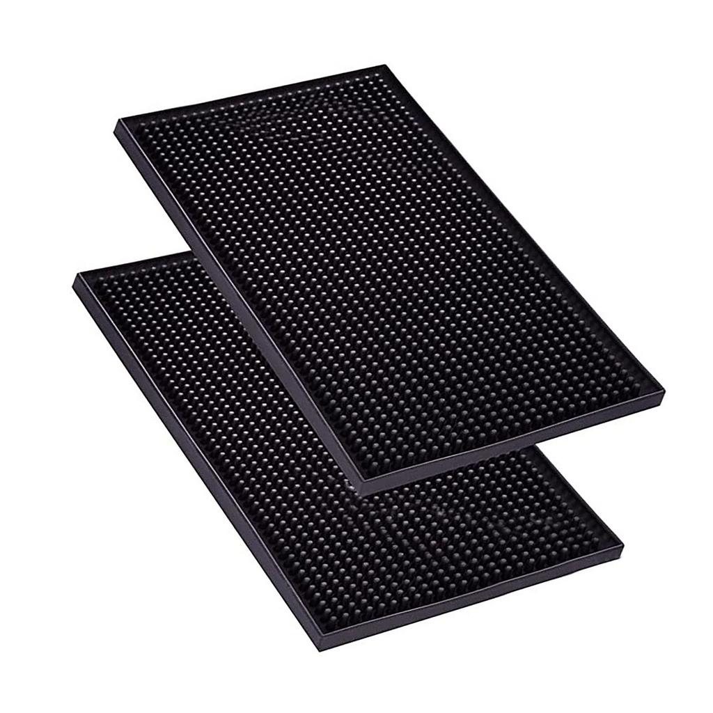 Barmatte PVC Varmeisolering Dreneringspute Svart Bardisk Sølmatte for Bar Kjøkken Restaurant