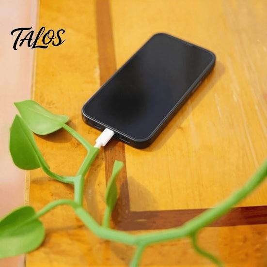 Data Cable Organizer for Office 6Pcs Vine Shaped Organizer, Green Leaf Cord Holder, Decorative Wall Plant Fixers Mounted Wire Manager, Reusable
