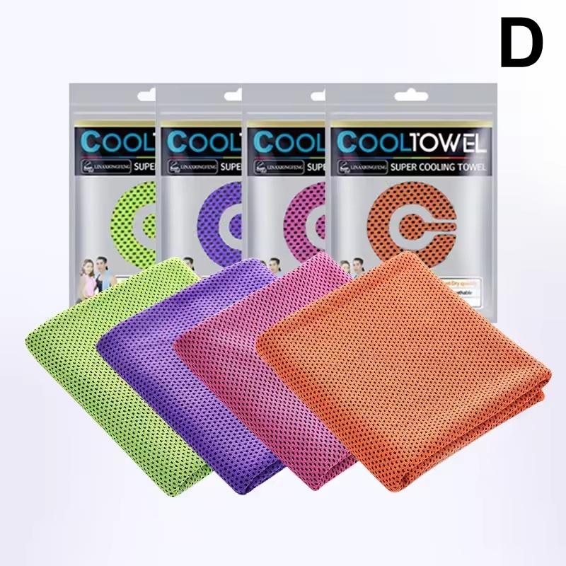 4pcs Cooling Towels (35.4 * 11.8 Inches), Soft Breathable Sports Towel For Outdoor, Gym, Yoga, Exercise, Camping, Fitness, Runni
