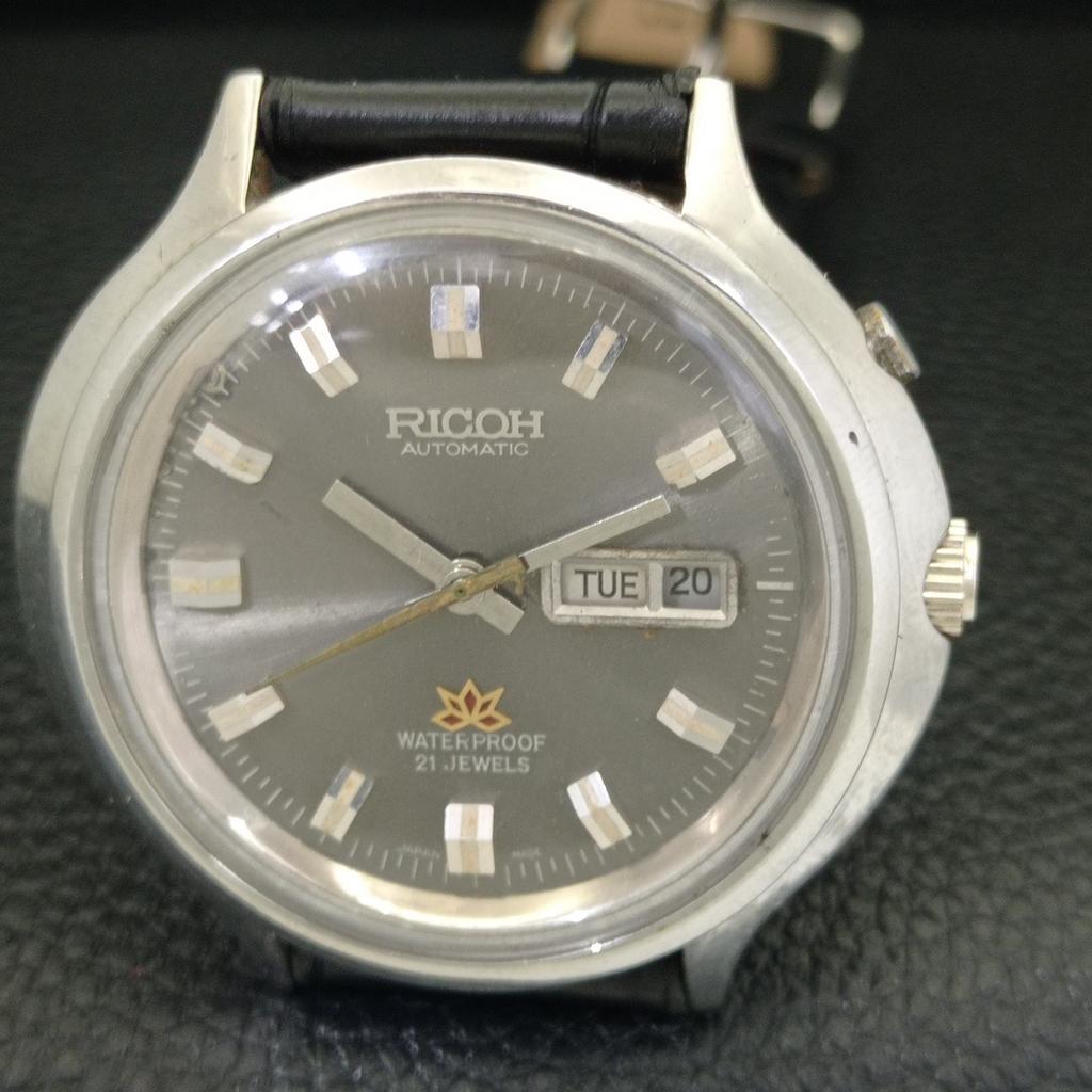 AUTOMATISCHE VINTAGE RICOH R31 JAPAN HERREN ORIGINAL ZIFFERBLATT UHR a703575-1 R213d-a703575