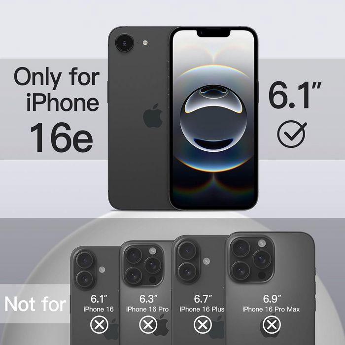 Coque de protection - BOOLING - iPhone 16e - Silicone Doux - Ultra Slim - Antichoc Noir