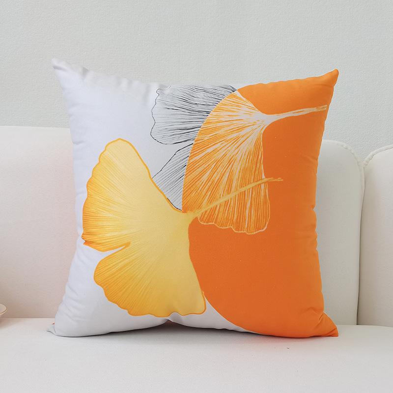 Nordic Ins Style Pillowcase Macaron Color Modern Simple Orange Sofa Car Cushion Cover Cushion Cover Pillowcase