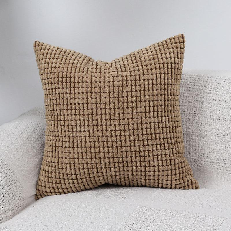 Nordic Corduroy Throw Pillow - Modern Sofa Cushion with Corn Kernel Design