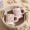 Romantic Pink Ceramic Mug Cute Bunny Birthday Gift Cup Household Coffee Cup Color Box
