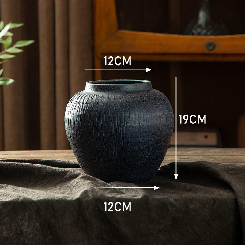 

Handmade Retro Terracotta Vase for Dried or Fresh Flowers, Breathable Jar for Hydroponic Cultivation. Fresh Cut Flowers