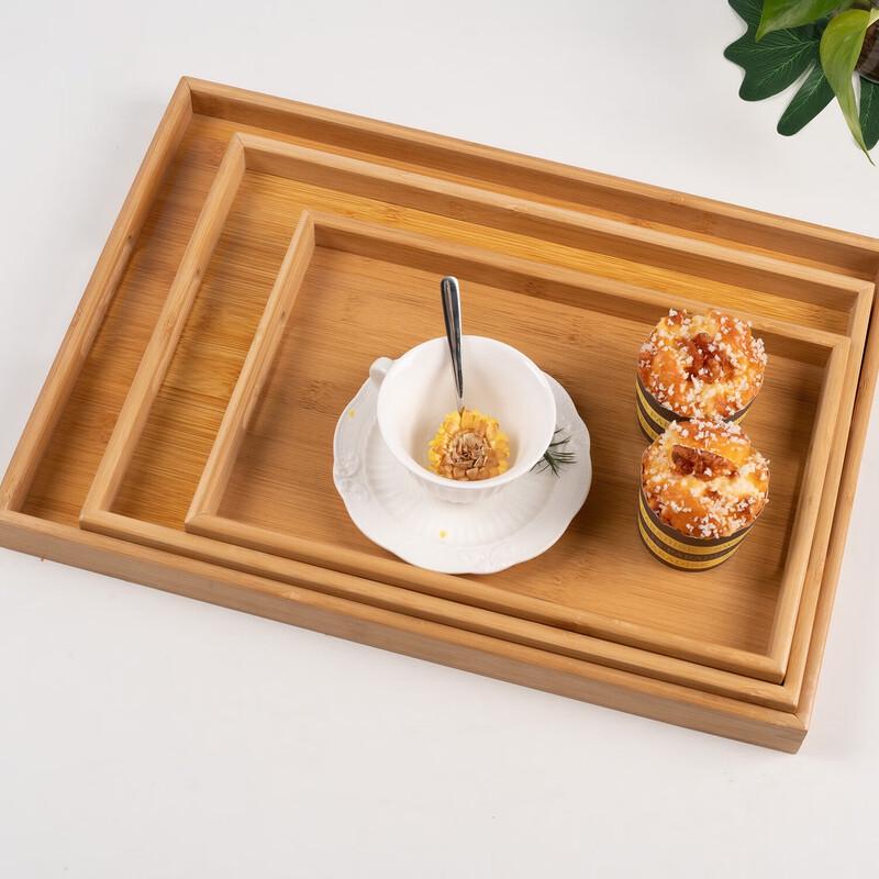 Rectangular Natural Bamboo Serving Tray