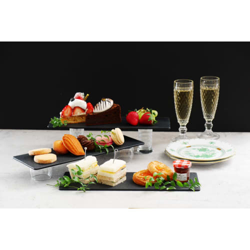 Ihara Kihan Cuttable Long Plate, Black, Large, ALC40