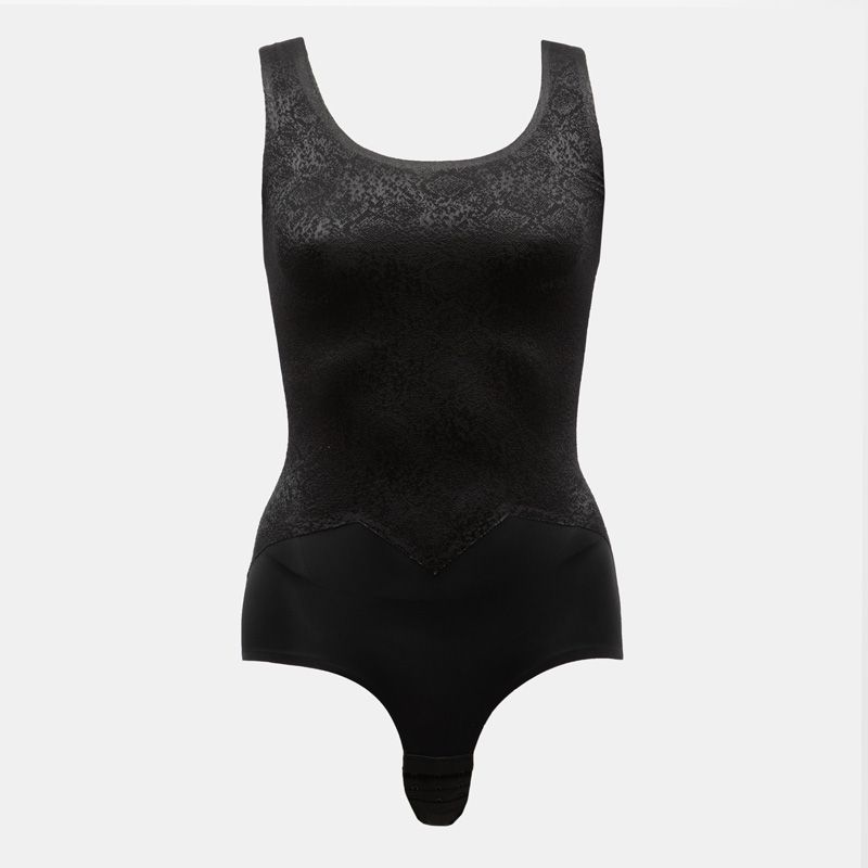 

Боди элегантное ультракомфортное с животным принтом victory Женское MINELLI XXL чёрный