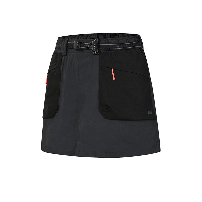 

Fila Explore Fashion Classic Minimalist Retro Sports Outdoor Versatile Comfortable Cool Woven Casual Skirt Women skirts Deep-Black A11W627305FBK S